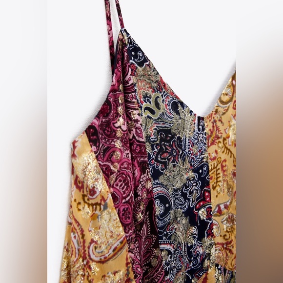 ZARA PRINTED PAISLEY MIDI DRESS - Picture 5 of 5